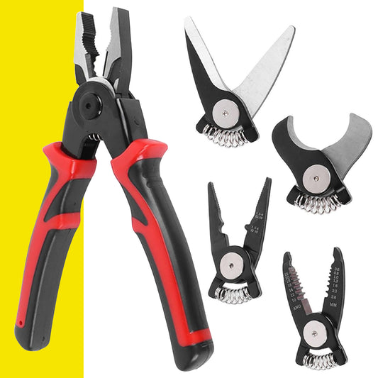 Kit Alicates 5en1 Pinzas Intercambiables